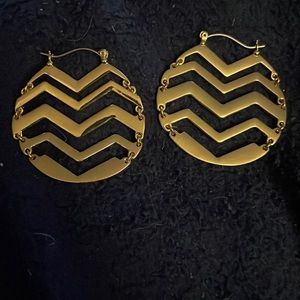 Gold hoop earrings